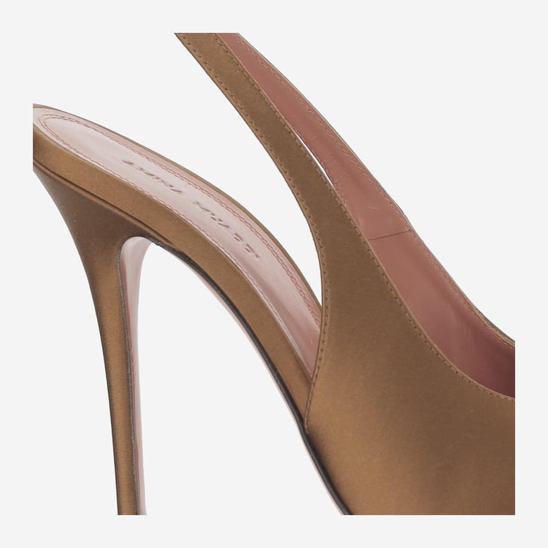 silk slingback brown by Selfnex