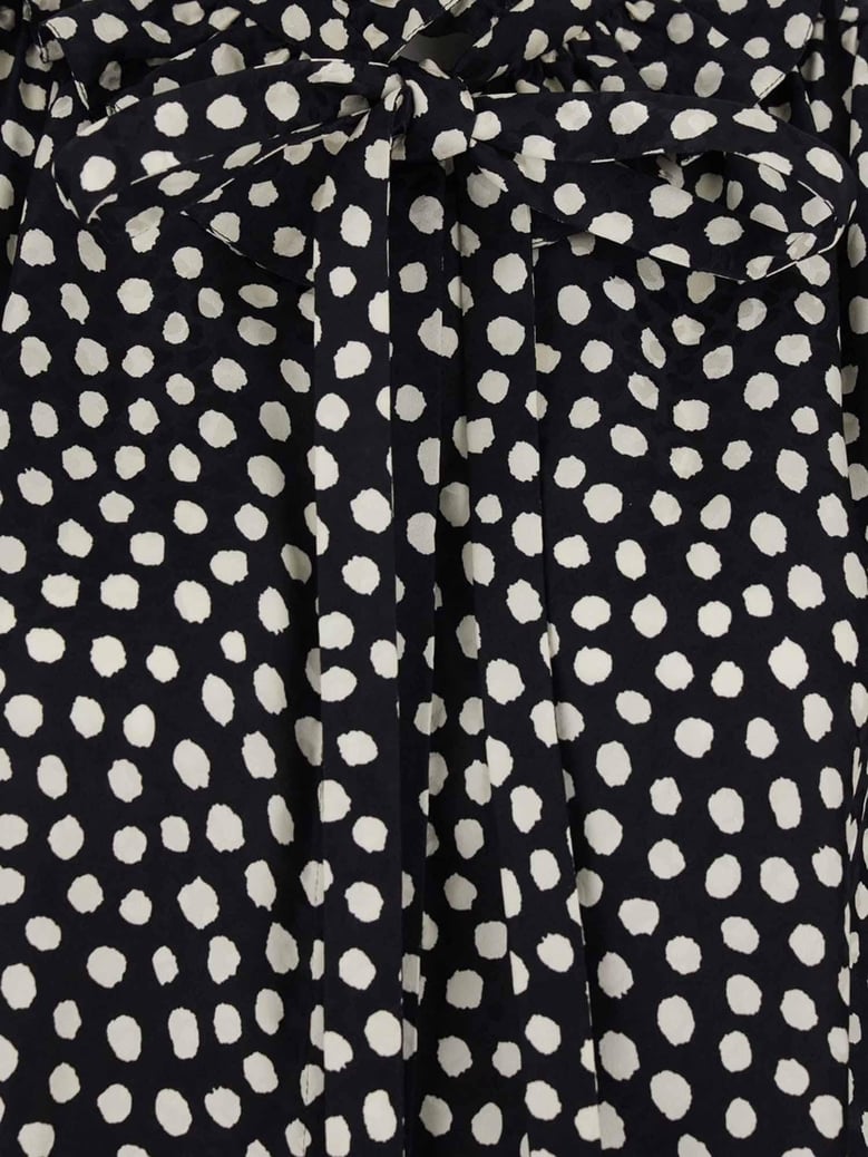 silk shirt with polka dot pattern by Selfnex