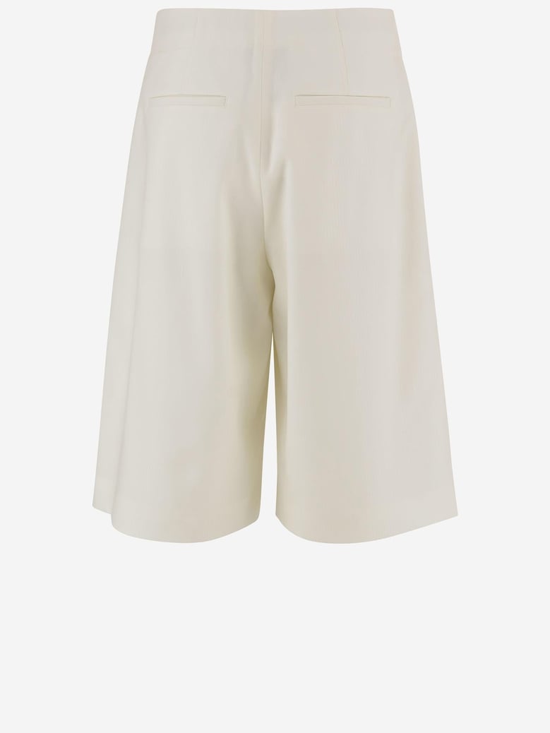 short trousers moisson white wool by Selfnex