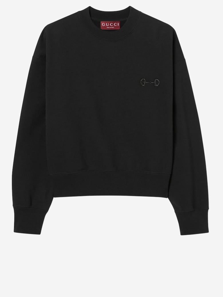 cotton sweatshirt with embroidered logo by Selfnex