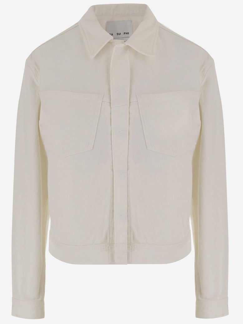 cotton jacket ivory by Selfnex