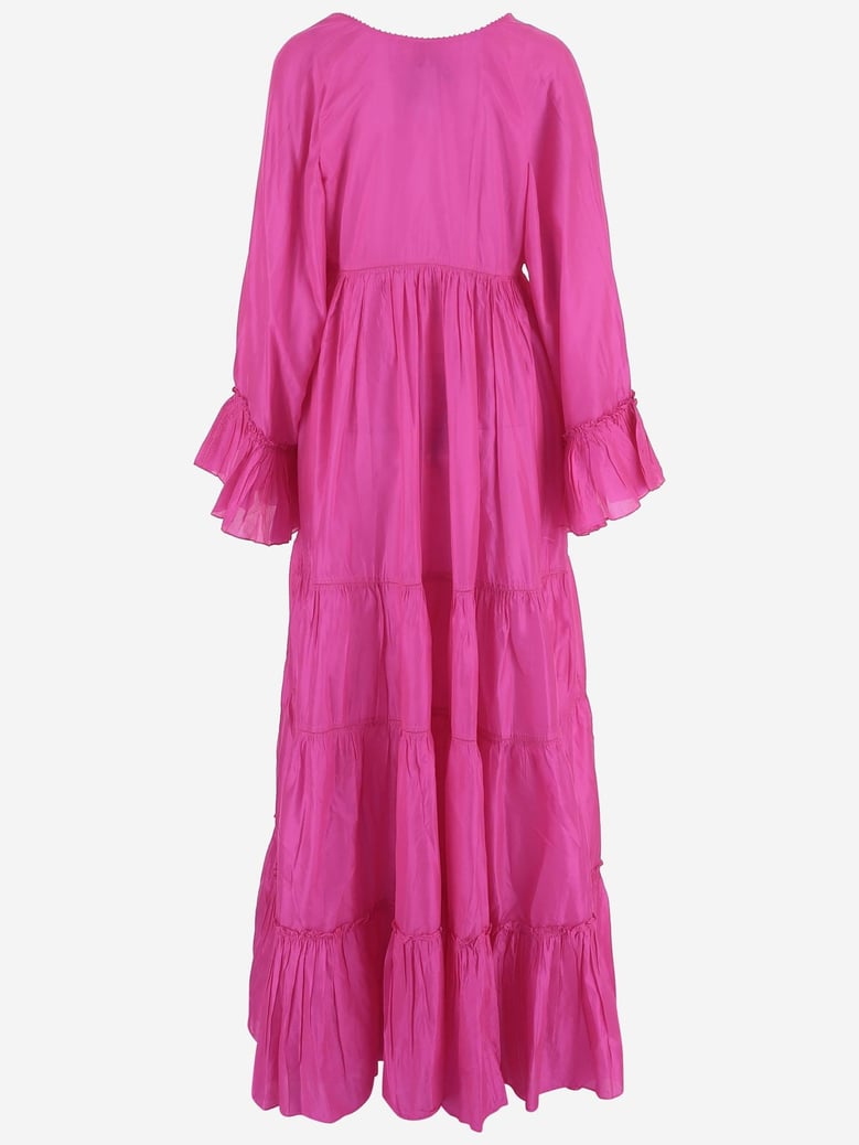silk dress fuchsia by Selfnex