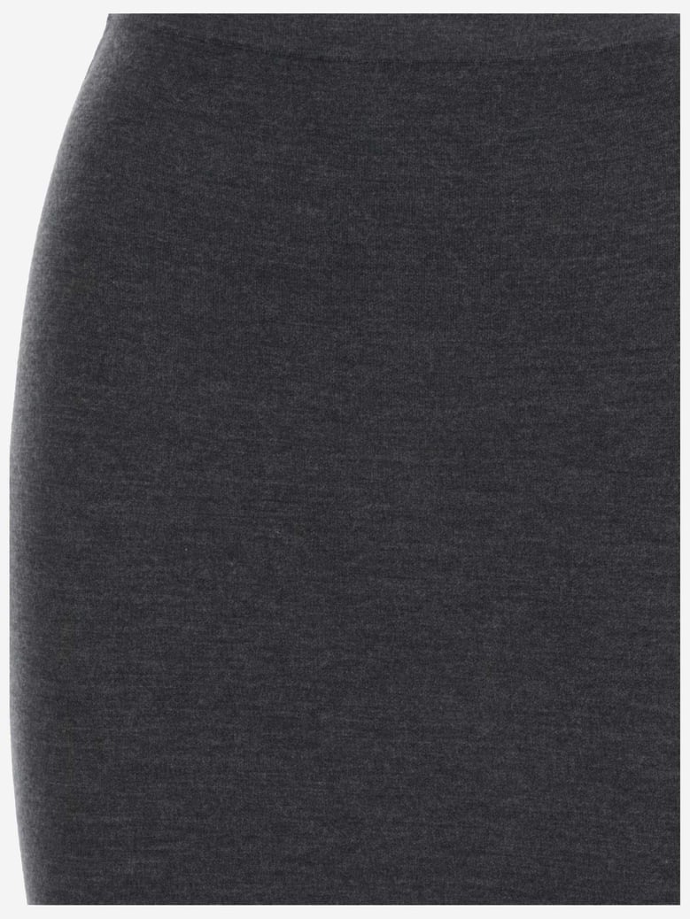 pencil skirt in cashmere, wool & silk by Selfnex