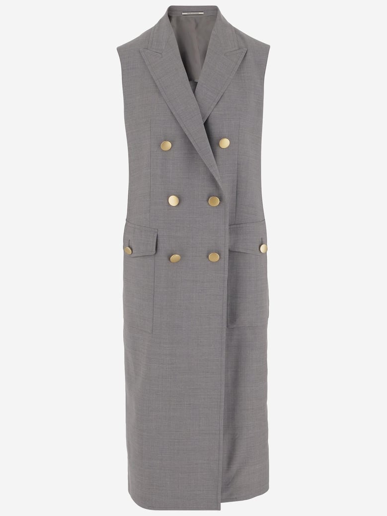 sleeveless double-breasted coat by Selfnex