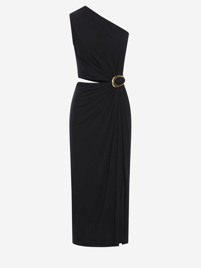 crepe-effect viscose jersey dress by Selfnex