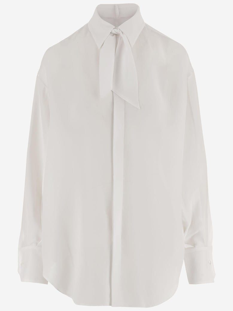 silk shirt white by Selfnex