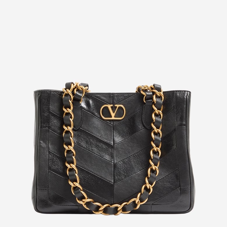 leather bag with chevron pattern by Selfnex