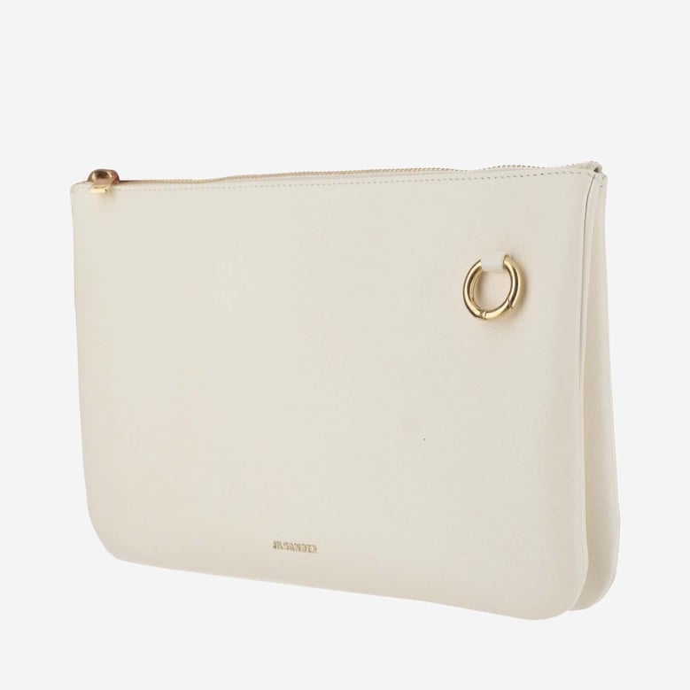 leather shoulder bag with logo by Selfnex