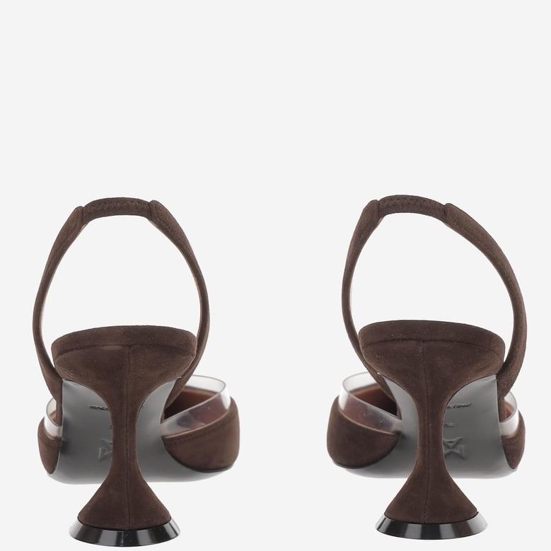 slingbacks lara suede dark brown by Selfnex