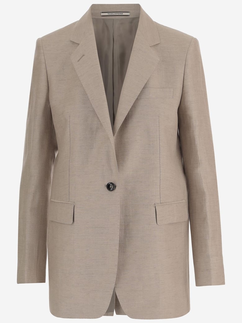 linen and cotton blend jacket by Selfnex