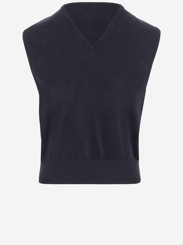 cotton and viscose twin-set sweater by Selfnex