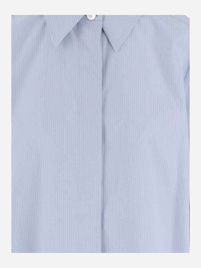 shirt striped cotton light blue by Selfnex
