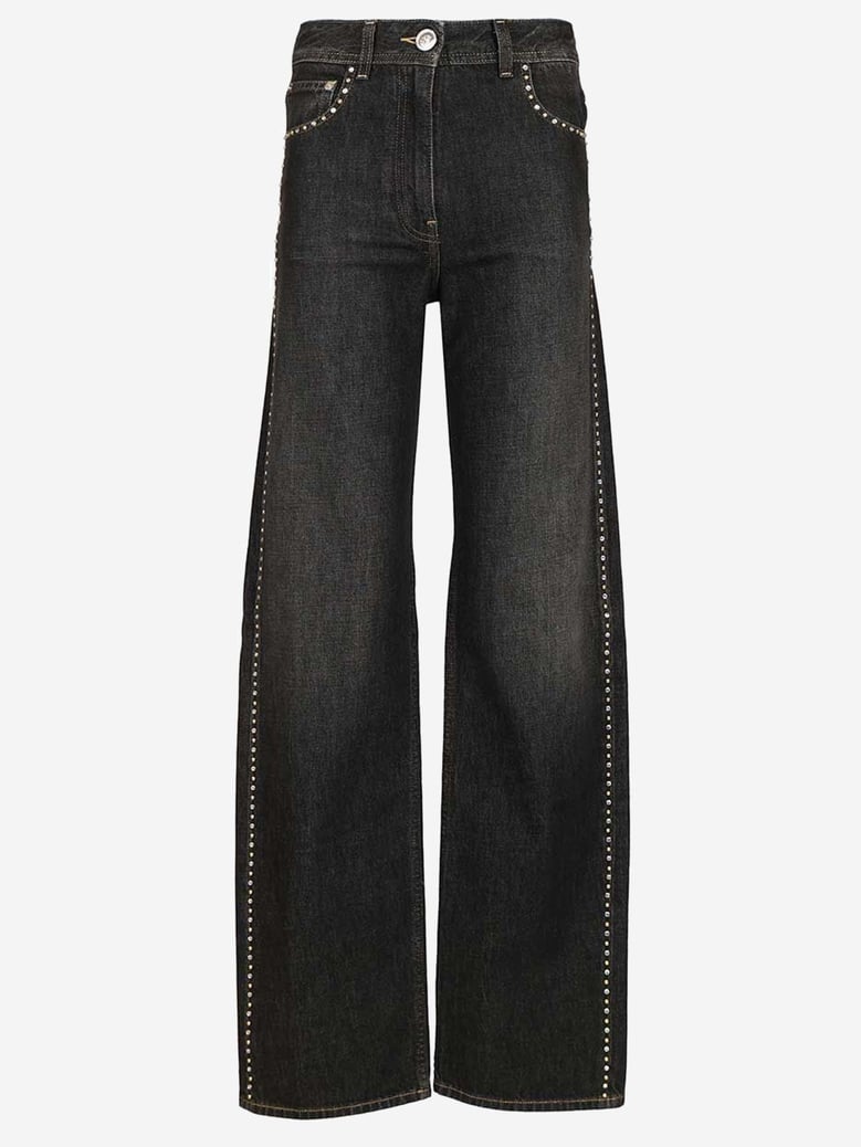 cotton jeans with studs by Selfnex