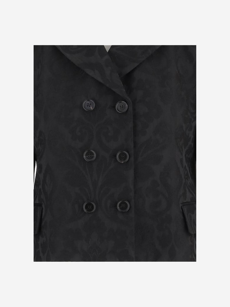 double-breasted wool blend jacket by Selfnex