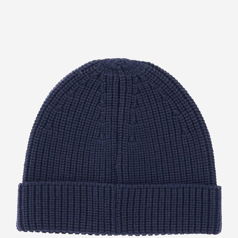 vlogo beanie in navy blue by Selfnex