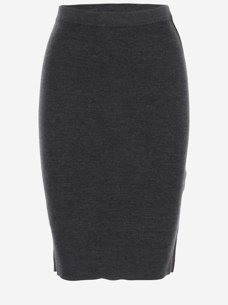pencil skirt in cashmere, wool & silk by Selfnex