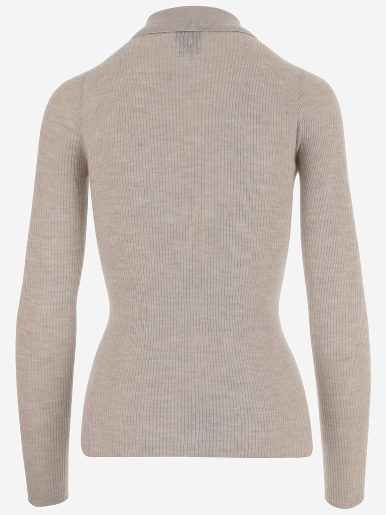 polo shirt cashmere/silk beige by Selfnex