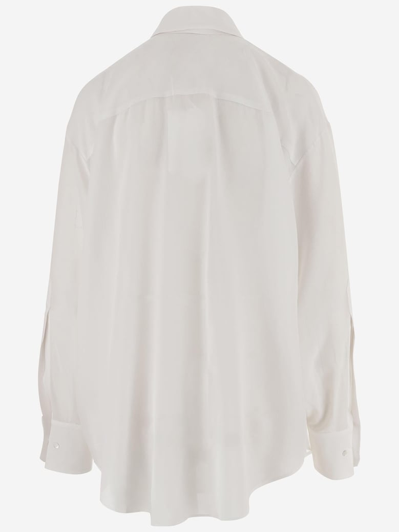 silk shirt white by Selfnex