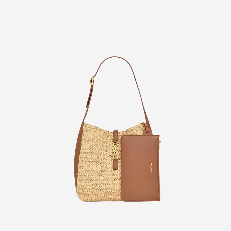 shoulder bag le 5 à 7 raffia and leather by Selfnex