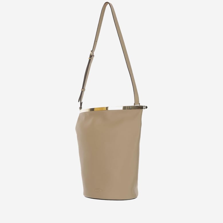 small leather bucket bag by Selfnex