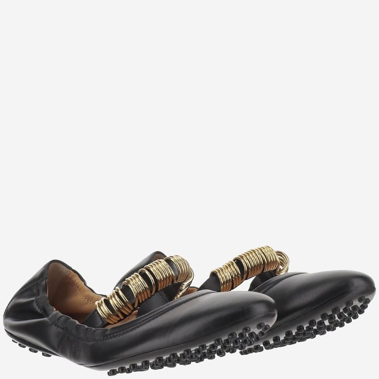 ballerina slippers nappa leather black by Selfnex