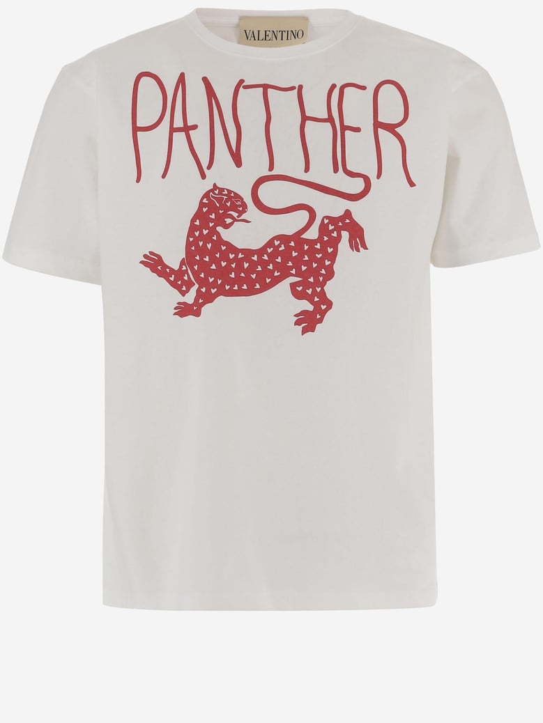 cotton t-shirt with panther print by Selfnex