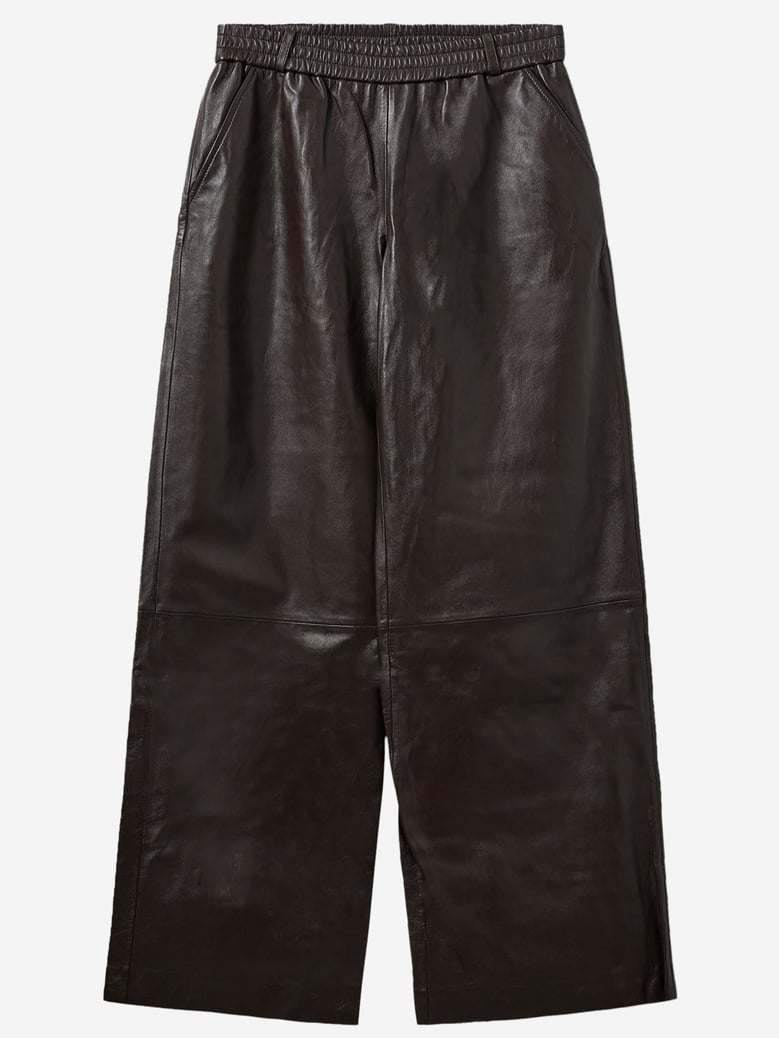 lambskin trousers with elasticated waistband by Selfnex