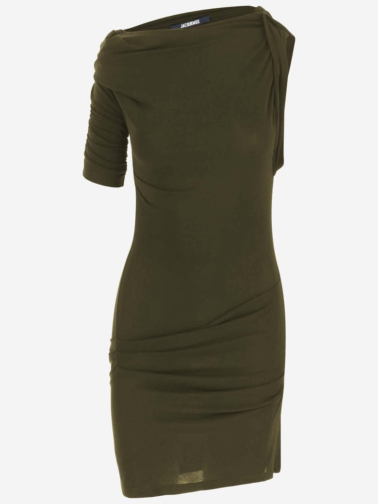 draped mini dress by Selfnex
