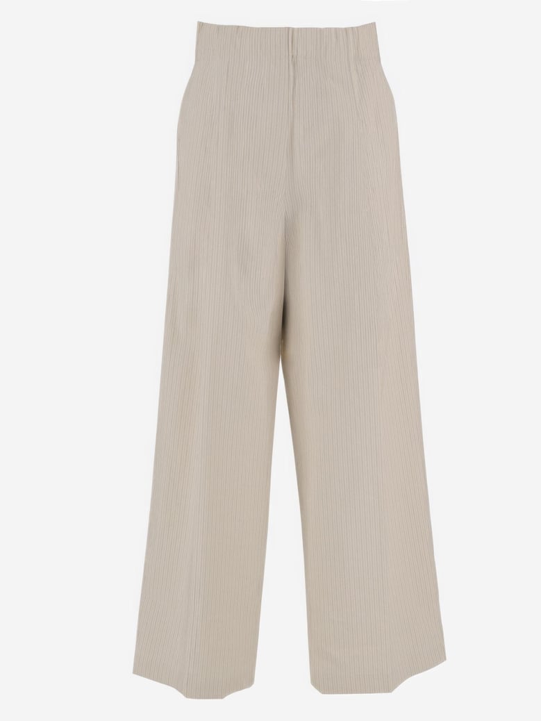 trousers striped cotton-blend beige by Selfnex