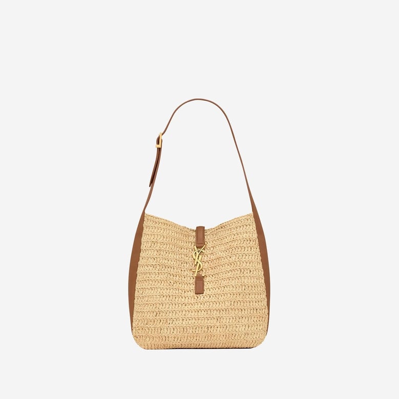 shoulder bag le 5 à 7 raffia and leather by Selfnex