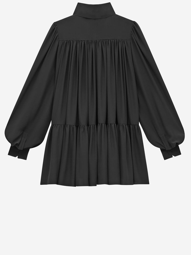 dress silk crepe black by Selfnex