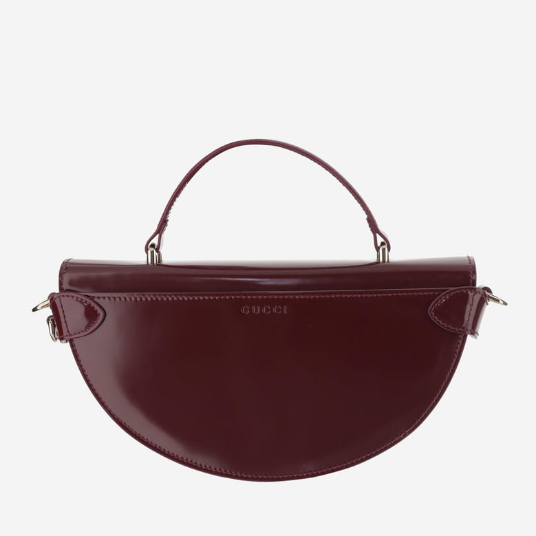 leather logo hand bag small by Selfnex