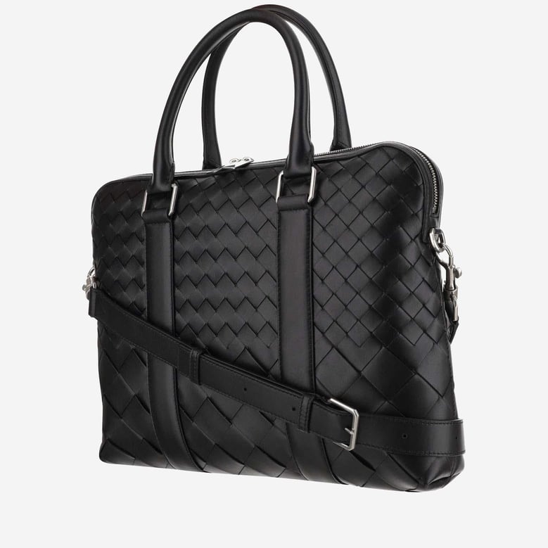slim intrecciato business bag by Selfnex
