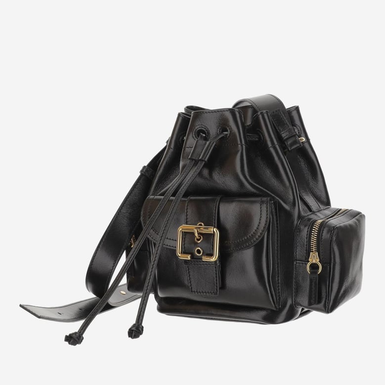 shiny leather shoulder bag by Selfnex