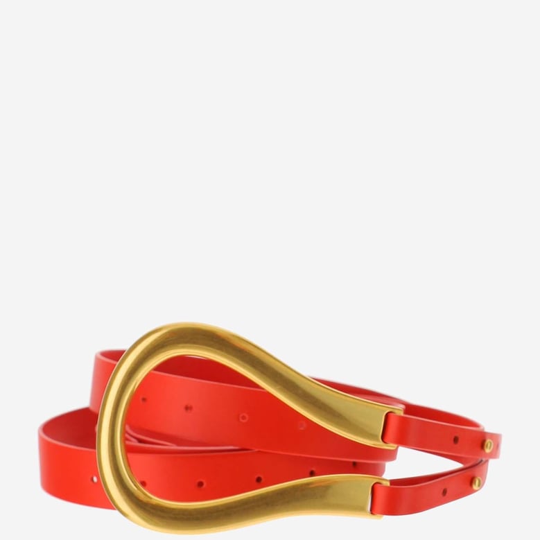 belt in calfskin, red by Selfnex