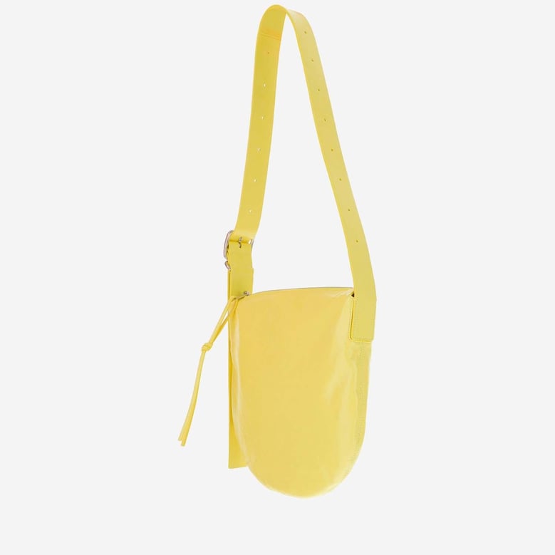 crinkled leather small shoulder bag by Selfnex