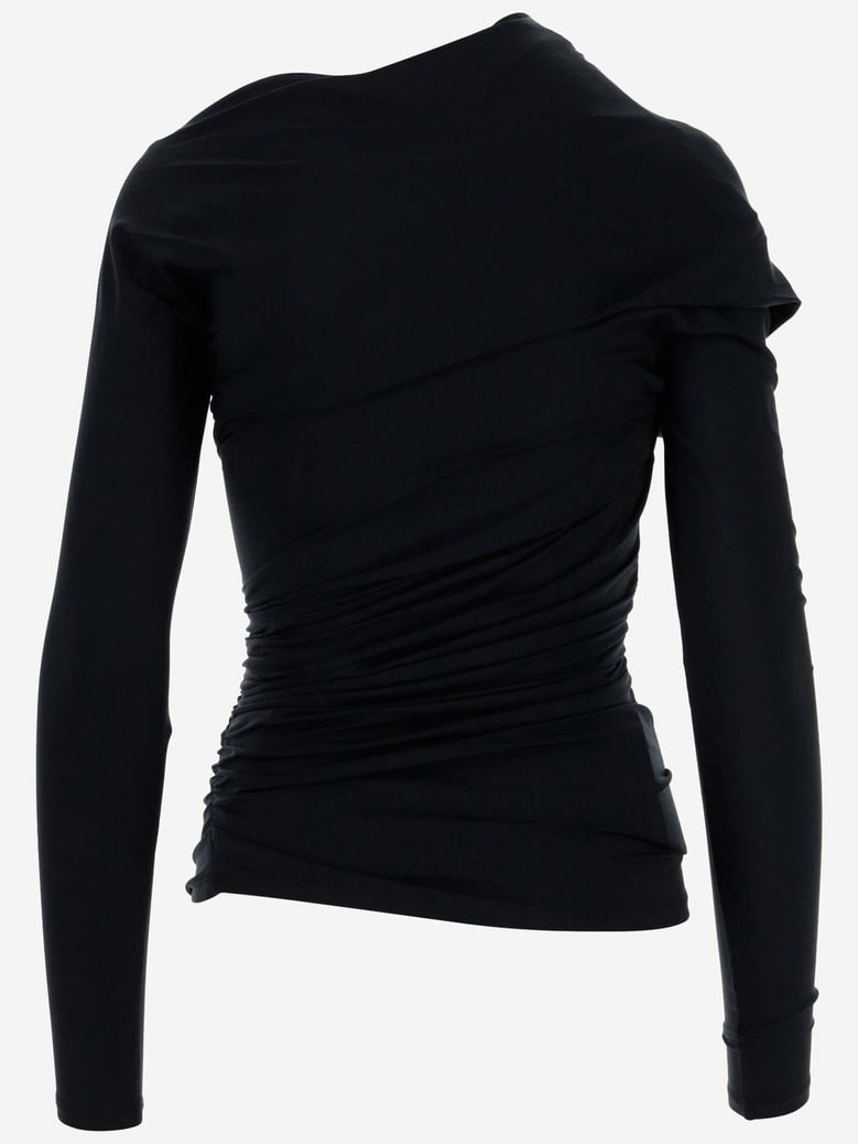 top asymmetrical cupro blend by Selfnex