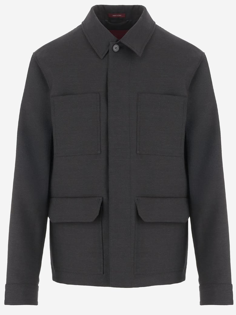 wool jacket with four pockets by Selfnex