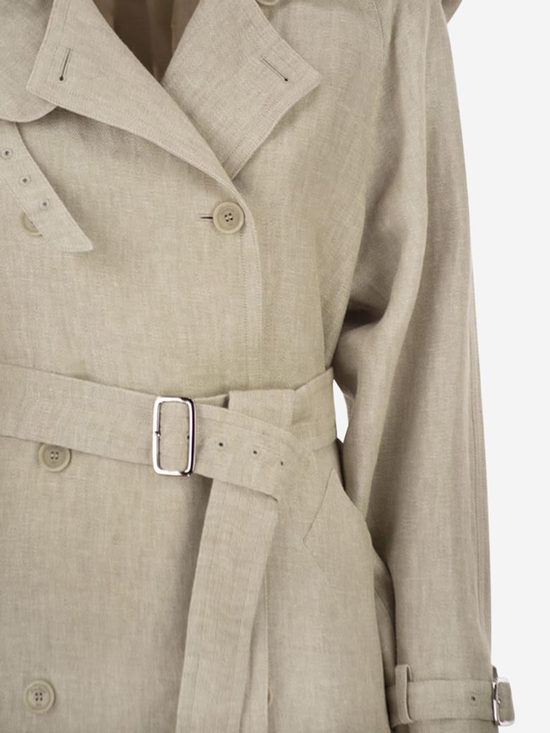 coat spedaggi beige linen by Selfnex