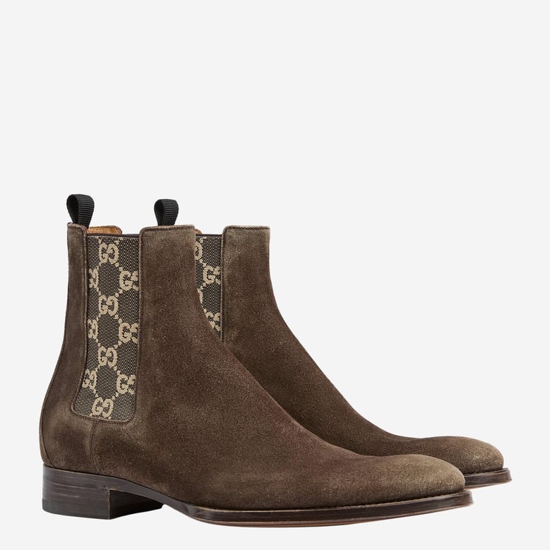 ankle boots in suede — brown by Selfnex