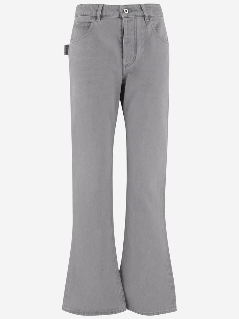 jeans flared denim wash light grey by Selfnex