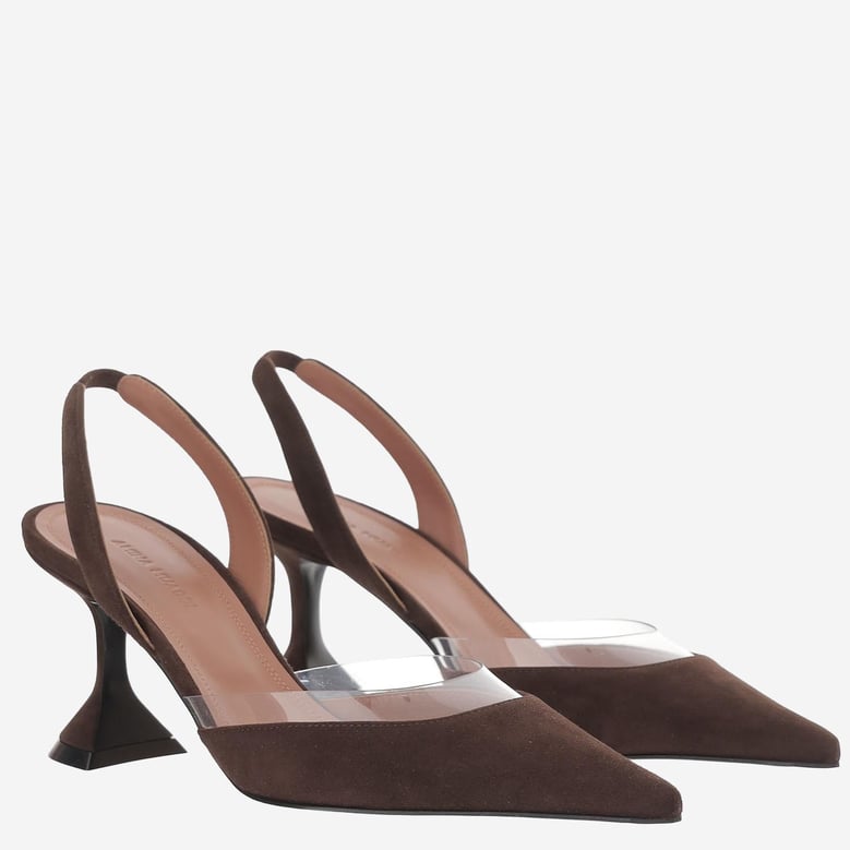slingbacks lara suede dark brown by Selfnex