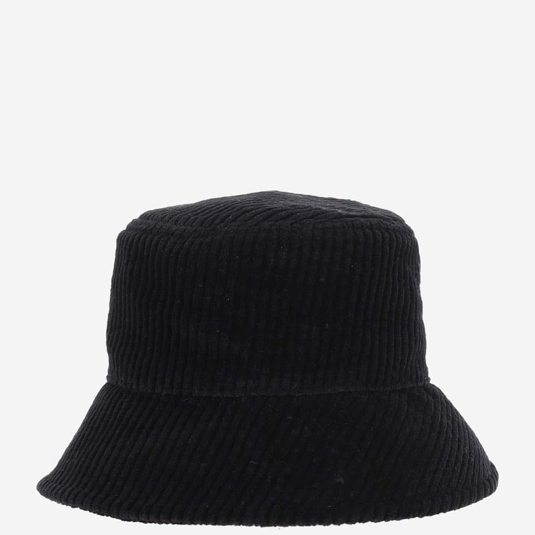 bucket hat cotton velvet black by Selfnex