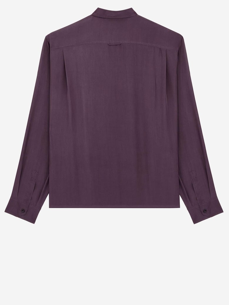 shirt in viscose and silk, dark purple by Selfnex