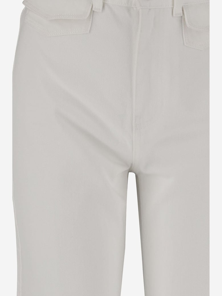 high waist cotton flare jeans by Selfnex
