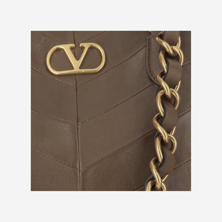 leather bag with chevron pattern by Selfnex