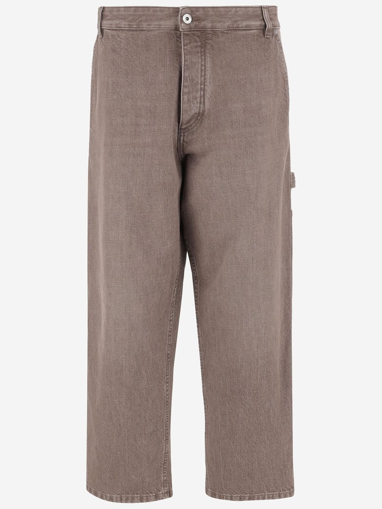 cotton denim jeans with belt loops by Selfnex