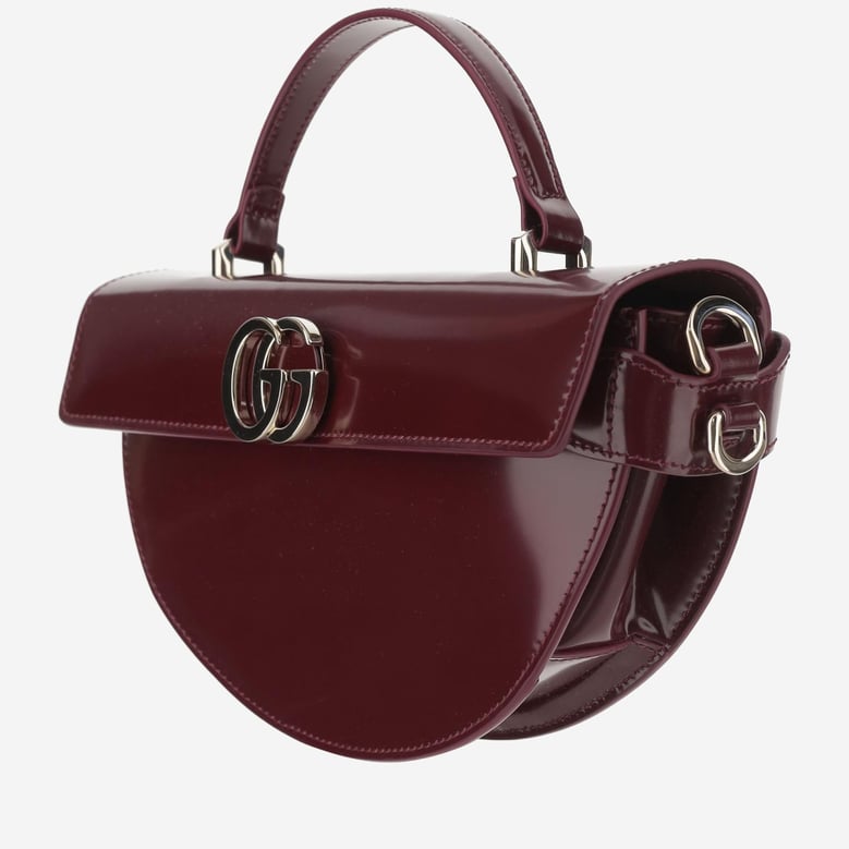 leather logo hand bag small by Selfnex
