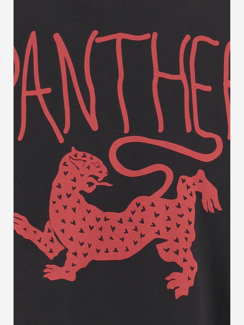 cotton t-shirt with panther print by Selfnex