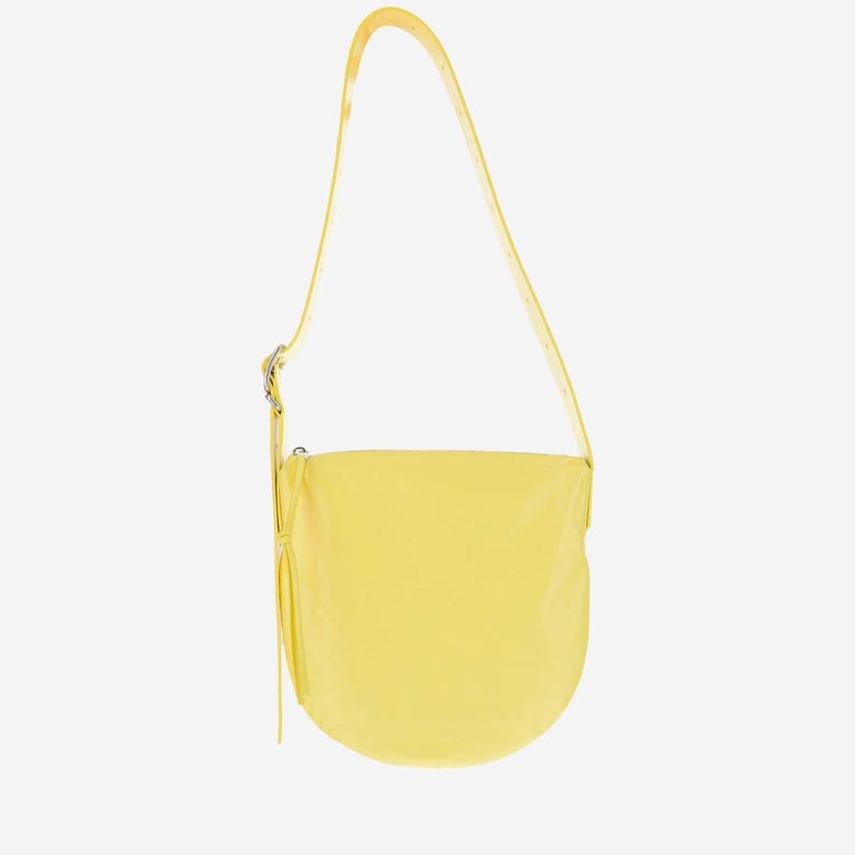 crinkled leather small shoulder bag by Selfnex
